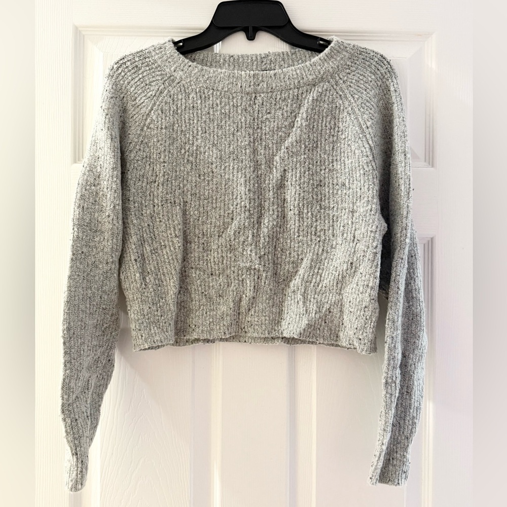Express grey cropped sweater